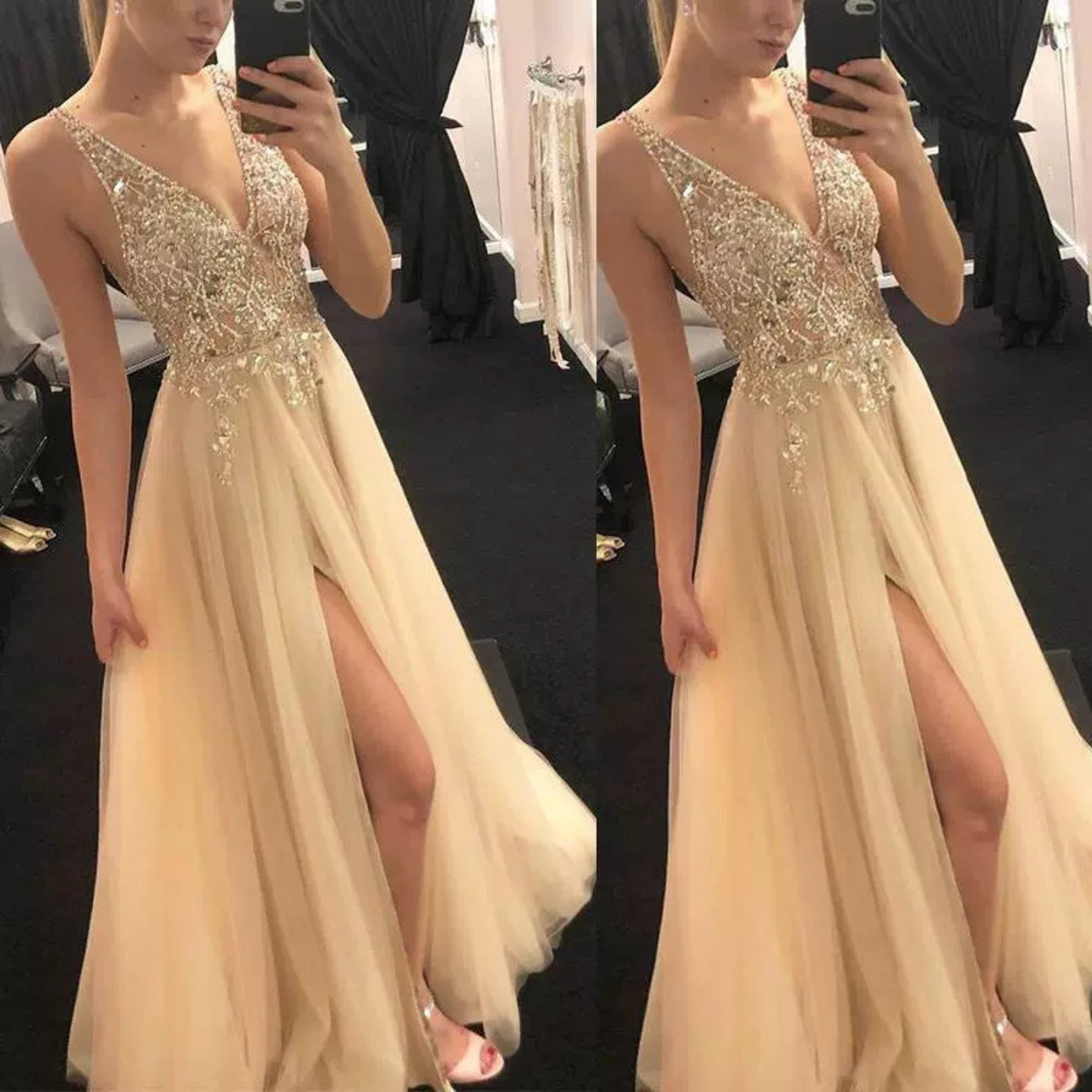 ZARA Gold Spliced Collar Summer Party Evening Dress